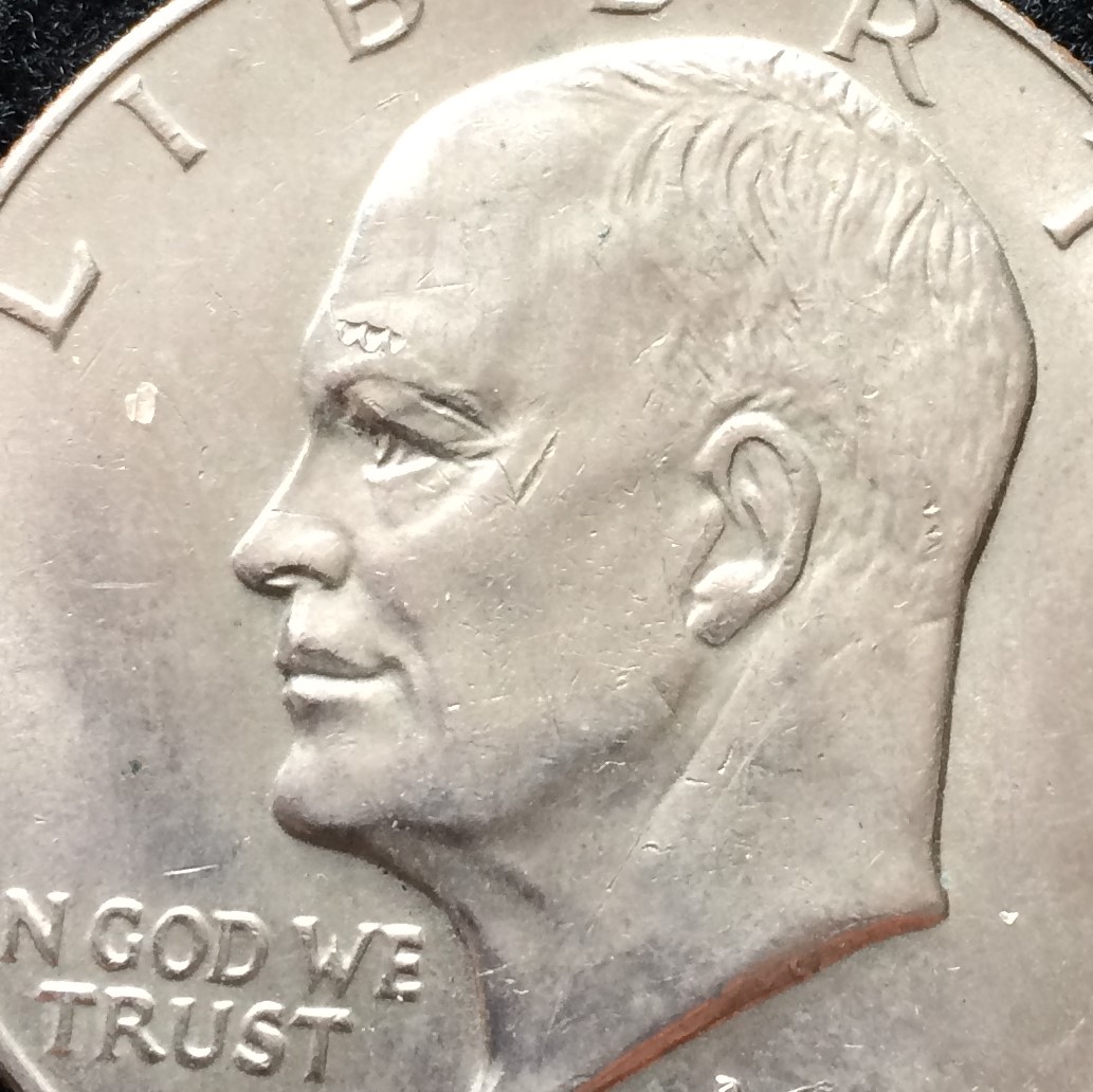 1974-Dollar-Corkscrew-Like-Imprint-On-Two-Coins-Different-Locations